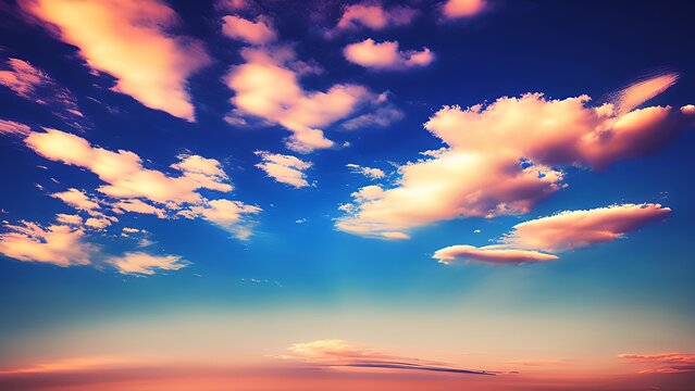 Cloud Gazing on a Beautiful Blue and Golden Sky