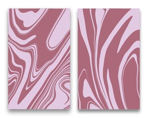 Abstract curved background, template collection, Deformed pattern, trend colors