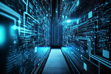 Smart City Technology Background. AI technology generated image