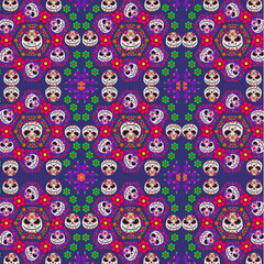 candy skull pattern