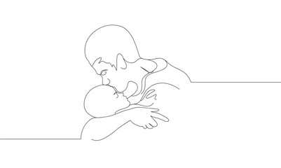 father day line art style vector eps 10