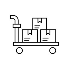 Pallet cart Vector Icon

