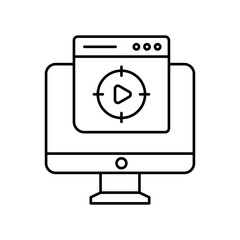 Video marketing Vector Icon

