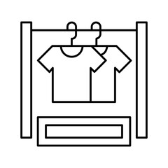 Clothes rack Vector Icon

