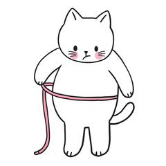 Cartoon cute funny cat vector.