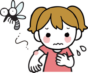 蚊に刺された女の子