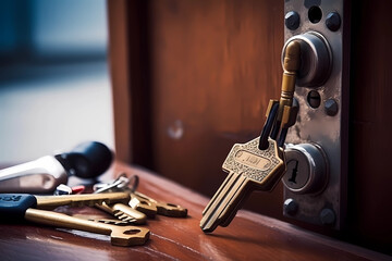 Professional Locksmith Repairing a Lock