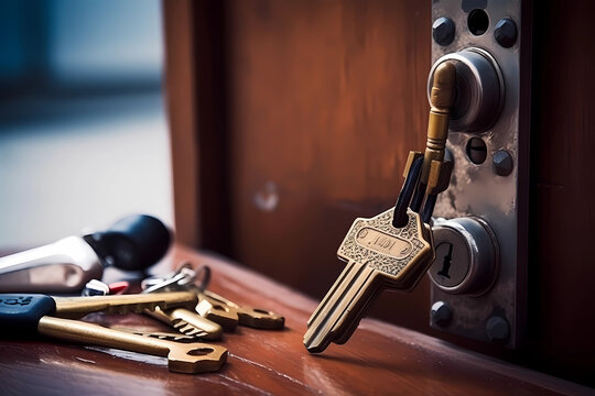 Professional Locksmith Repairing a Lock