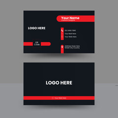 Simple and Clean Red Business Card Template