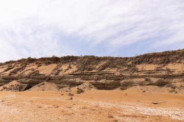 Wild coast of the Caspian Sea.