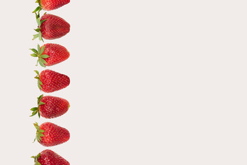 strawberry margin and blank space for text