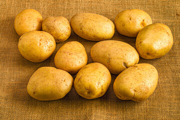 Fresh potatoes ready to cook