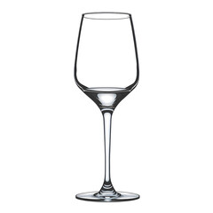 Transparent wine glass isolated on white background - PNG. AI art