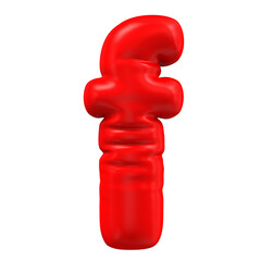 3d render of Letter balloons