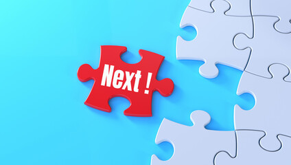 Fototapeta premium next puzzle