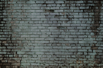 Dark texture of old dirty and cracked brick wall