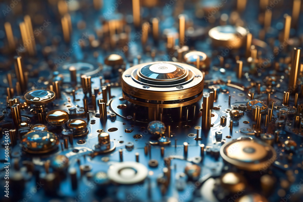 Aufkleber detailed generic abstract technology and engineering background illustration. created with generativ