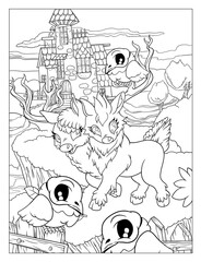Fototapeta premium Coloring Book Pages