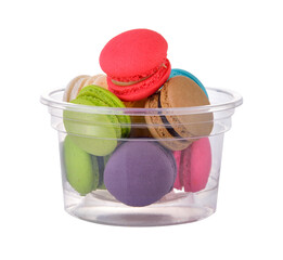 macaroons or macaron in the bowl on transparent png