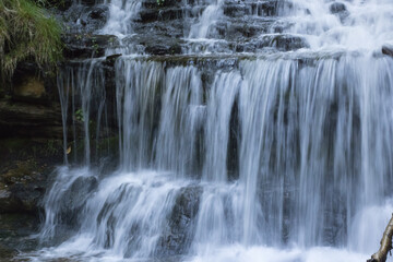 Natural Waterfall over rocks
