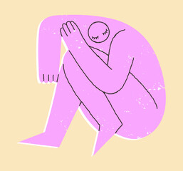 Stylized image of a sitting person