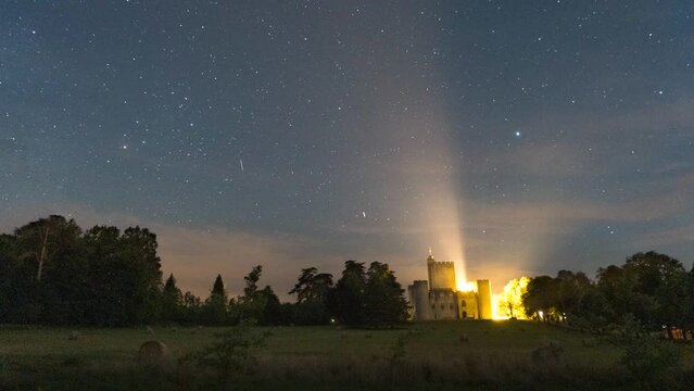 starry sky over a Bordeaux chateau