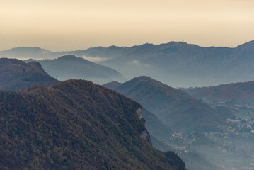 Obraz na płótnie Canvas top view of the Como Lake from the pian dei Resinelli, Lecco, Italy