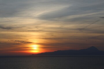 sunset over the sea