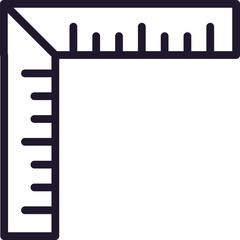 Single line icon of measure on isolated white background. High quality editable stroke for mobile apps, web design, websites, online shops etc.