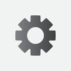 gear icon on metal internet button