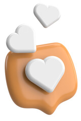 Like icon. 3D icon. 3D illustration.