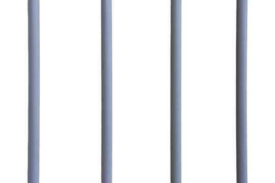 Lines of electric wires laid in a plastic casing on the wall, isolated on a white background