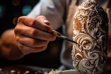 hand patterns, painted vase generative ai