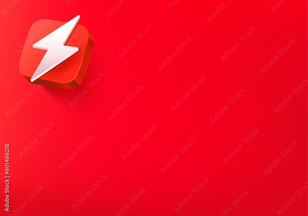 Aufkleber vector wallpaper with breaking news icon. 3d vector background with copy space