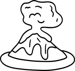 Doodle volcano eruption