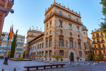 The exterior architecture of the Government Building (Generalitat Valenciana), Valencia, Spain