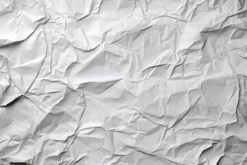 Fototapeta premium blank white crumpled and creased paper poster texture background. Generative ai
