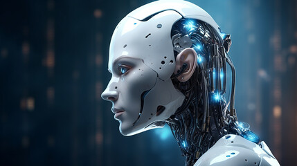 AI robot , Artificial Intelligence concept,3d rendering,conceptual