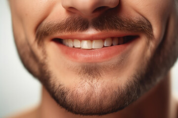 Fototapeta premium beautiful male smile generative ai