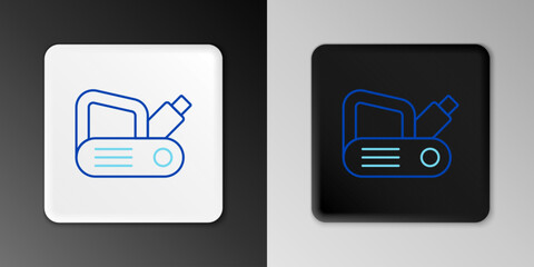Line Electric planer tool icon isolated on grey background. Colorful outline concept. Vector