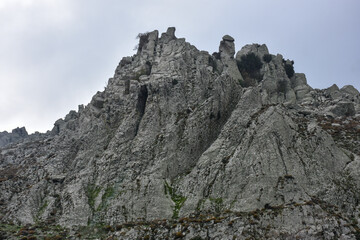 Big rock mountain formation in the Cinarli region of Gökçeada, Imbros island, CanakkaleTurkey