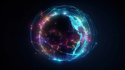 Global international connection information exchange. Generative ai