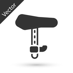 Grey Bicycle seat icon isolated on white background. Bicycle saddle. Vector