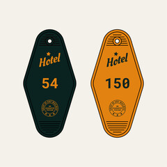 Star Hotel Rooms Keychain Vector