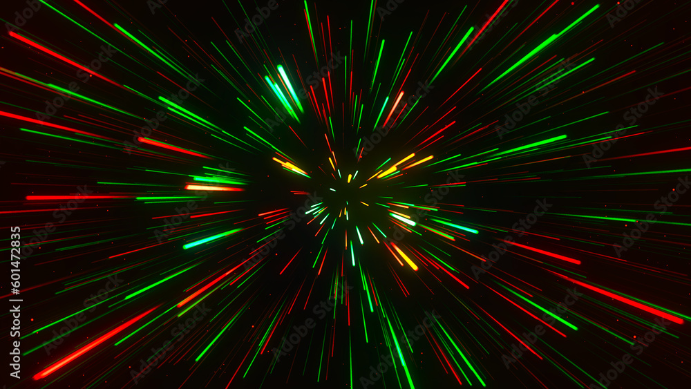 Poster abstract geometric background of radial lines. dataflow tunnel. explosive star. movement effect. glo