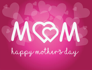 happy mothers day greeting card vector illustration