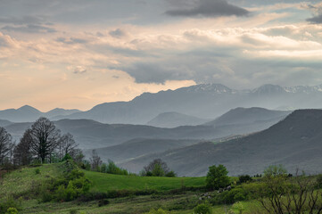 Molise, Italy. Spectacular spring panorama.