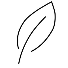 Black Line Leaf Icons