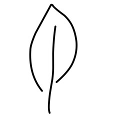Black Line Leaf Icons