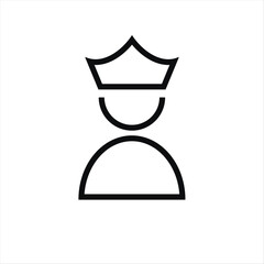 King man with crown icon